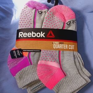 6 Pack Reebok Ladies Quarter Cut Socks